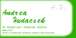 andrea hudacsek business card